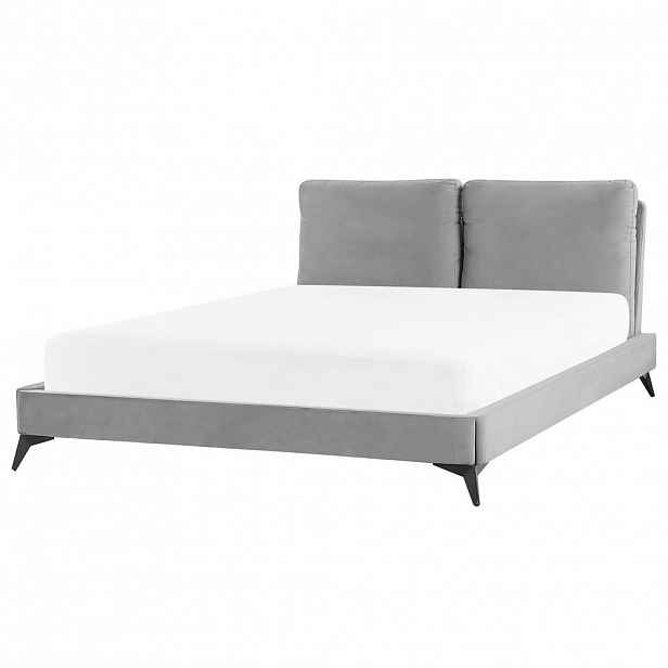 Beliani ČALOUNĚNÁ POSTEL 160/200 cm Šedá Melle