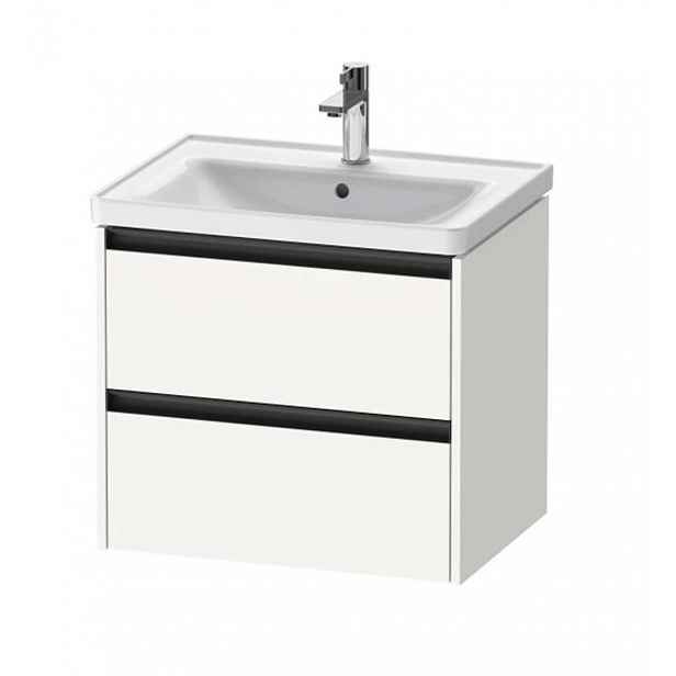 Duravit Ketho.2 - Umyvadlová skříňka 55x63x46 cm, 2 zásuvky, matná bílá K25282018180000
