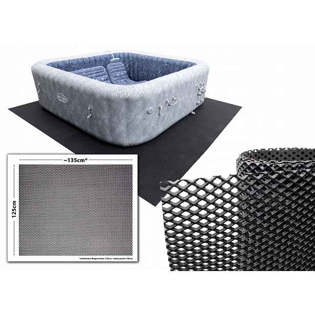 Protiskluzová ochranná podložka pod bazén jacuzzi Voděodolná 135x125