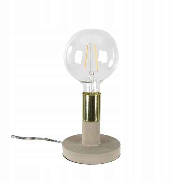 Betonová Stolní Lampa Zlatá H-15 cm Šedá