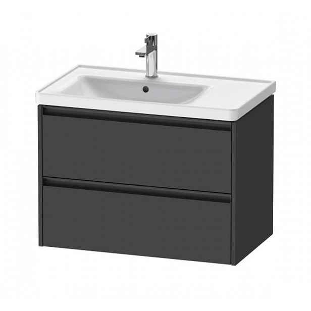 Duravit Ketho.2 - Umyvadlová skříňka 55x78x46 cm, 2 zásuvky, grafit mat K25285049490000
