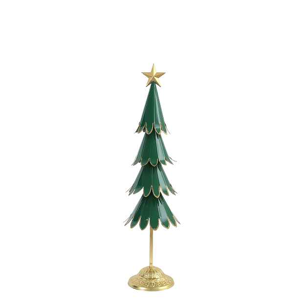 Mondex Vánoční dekorace Santa Lila Stromek 88 cm zeleno-zlatá
