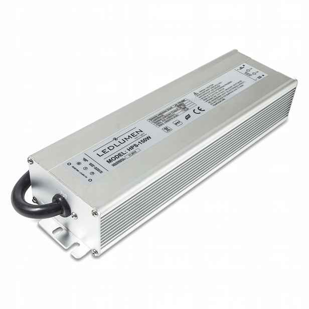 Vodotěsný napájecí zdroj Led 12V DC 150W 12.5A IP67 Hermetický Slim pro pásky