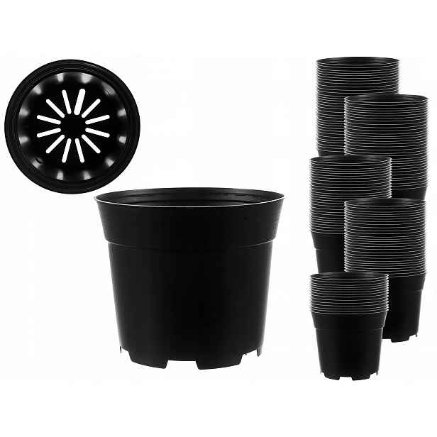 100 Kusů Květináč 2 l Výrobní květináče pro pěstování sadby 16 cm