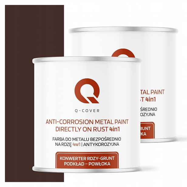 Barva Přímo na rez Pozink Hliník Ocel 2,5L 4v1 Lesk Čokoládový Bronz
