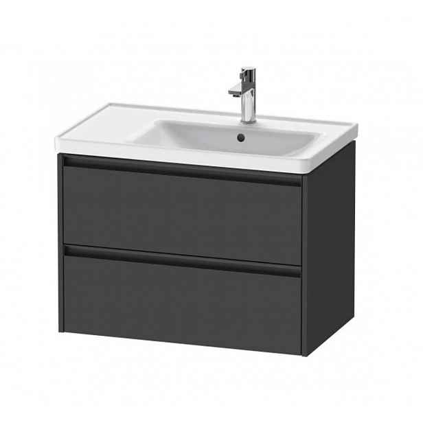 Duravit Ketho.2 - Umyvadlová skříňka 55x78x46 cm, 2 zásuvky, grafit mat K25286049490000