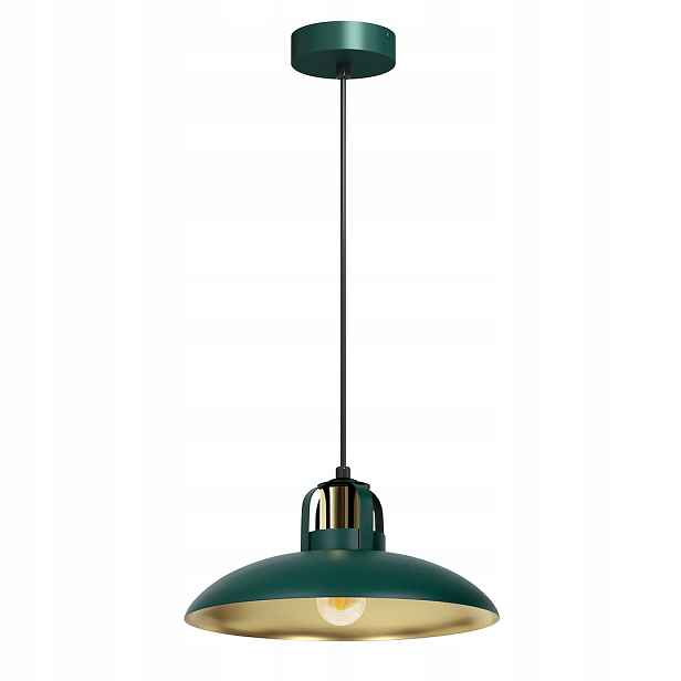 Milagro Závěsná lampa Felix MLP7709 Zelená Zlatá E27 Nastavitelná Kovová