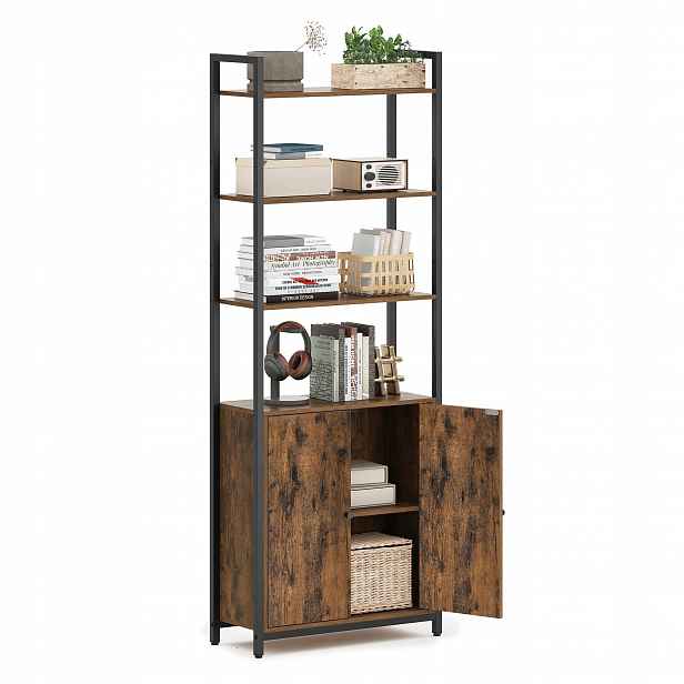 Regál Songmics 60 cm x 159,5 cm x 24 cm rustikální dub