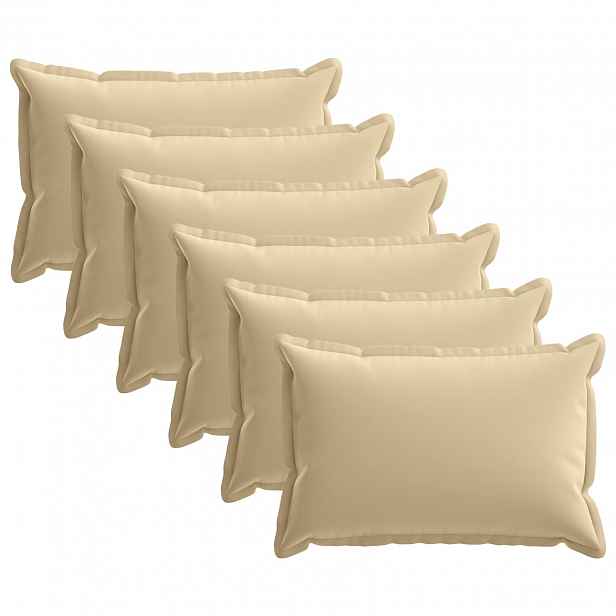 vidaXL Povlak na polštář 6 ks HOUTEN Béžová 50 x 80 cm Polyester