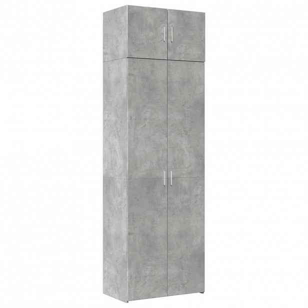 vidaXL Úložná skříňka betonově šedá 70x42,5x225 cm kompozitní dřevo