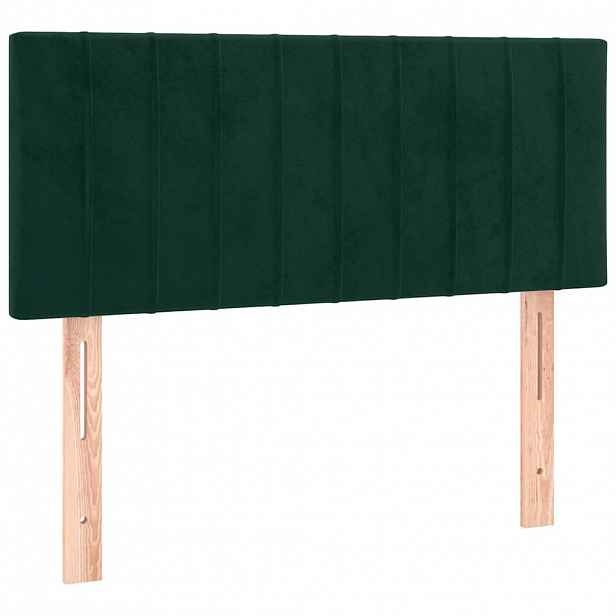 vidaXL Čelo postele tmavě zelené 90x5x78/88 cm samet