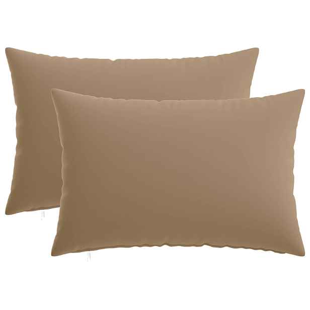 vidaXL Polštář s polštářem HEERLEN 2 ks Taupe Polyester