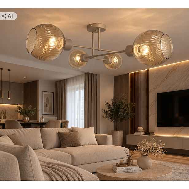 Euro-Lamp Stropní Svítidlo Edi 4 Kaszmir Medové stínítko 4X60W Výrobce