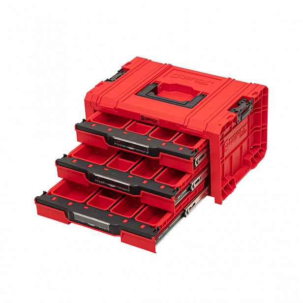 Modulární box se 3 zásuvkami Qbrick Pro Drawer 3 Toolbox Expert Red