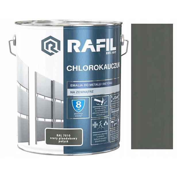 Rafil Chlorkaučukový Smalt 10 L, Barva Šedá Ral 7010