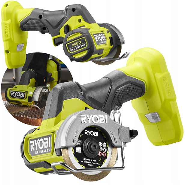 Ryobi Univerzální Řezací Pila 76 mm Bezkartáčová Akumulátorová 18V RCT18BL-0