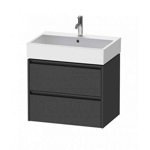 Duravit Ketho.2 - Umyvadlová skříňka 55x68x46 cm, 2 zásuvky, grafit mat K25276049490000