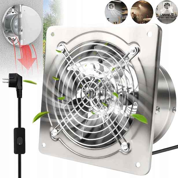 Průmyslový Axiální Ventilátor Axiální Nástěnný Odtahový Ventilátor 150 MM