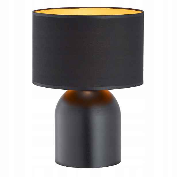 Stolní lampa noční černá zlatá s stínítkem do ložnice obývacího pokoje 35 cm Emibig