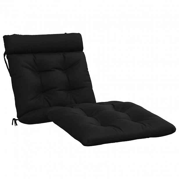 vidaXL Polštář na lehátko VIANEN 100% polyester Černá 200 x 80 x 8 cm