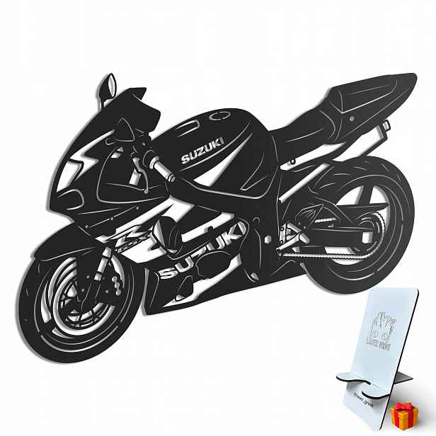 Dřevěný 3D obraz Suzuki Gsx-r 1000 Nástěnná Dekorace Dárek XL