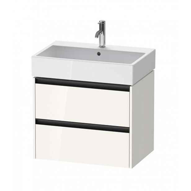 Duravit Ketho.2 - Umyvadlová skříňka 55x68x46 cm, 2 zásuvky, lesklá bílá K25276022220000