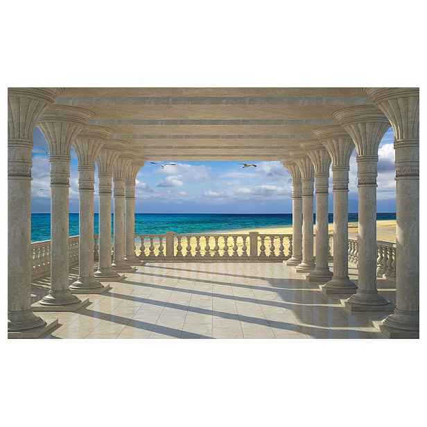 Fototapeta Kolonáda Oceán Pláž Relax Bílý Písek 200x140 lepidlo