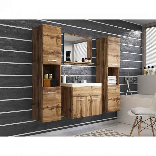 Koupelnová sestava ZORAIDA XL - dub wotan + sifon a baterie Economico ZDARMA