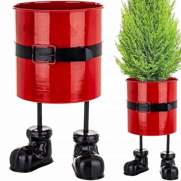 Kryt Květináč Vánoční figurka Mikuláš stojan na vánoční stromeček 33 cm