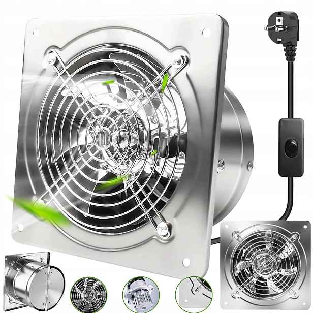Průmyslový Výkonný Nástěnný Odtahový Ventilátor 150 MM Do Kuchyně, Koupelny