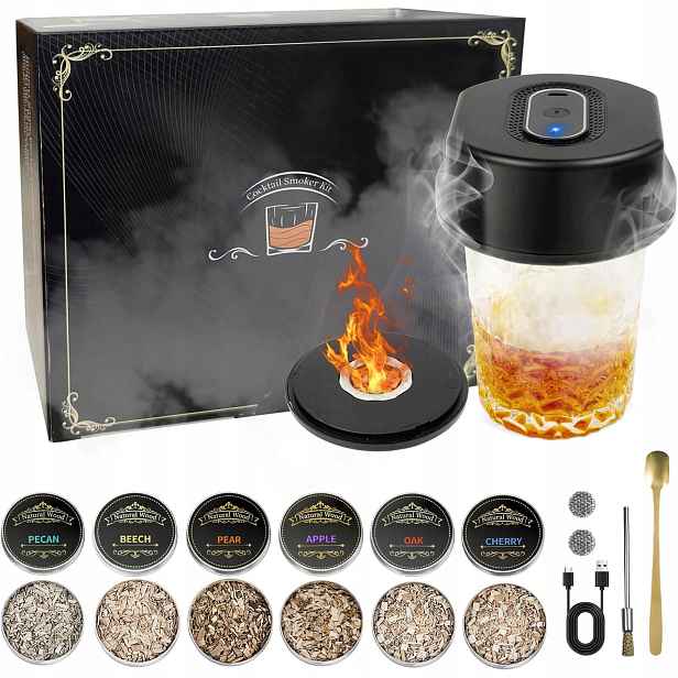 Sada Whisky Smoker Usb Pro Milovníka Whisky Vestavěný Zapalovač