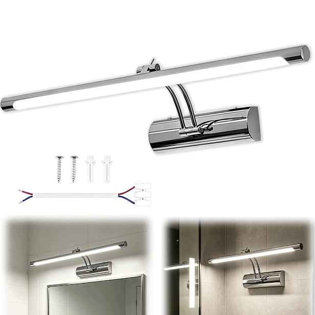 Koupelnová lampa na skříňku Lampa nad Zrcadlo Led Stříbrná Nástěnná lampa 55CM