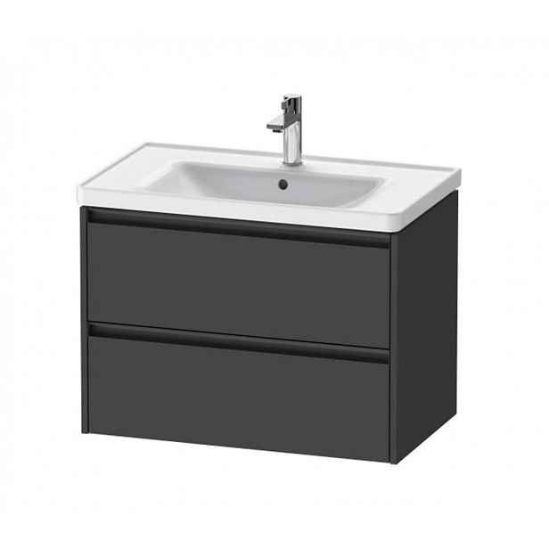 Duravit Ketho.2 - Umyvadlová skříňka 55x78x46 cm, 2 zásuvky, grafit mat K25283049490000
