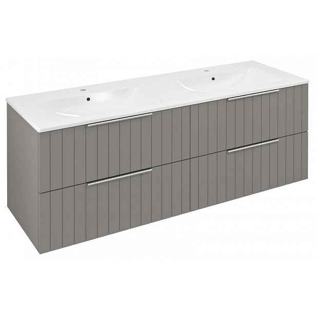 Sapho Cirasa - Umyvadlová skříňka Strip 140x52x46 cm, 4x zásuvka, agila CR141-4343S-21