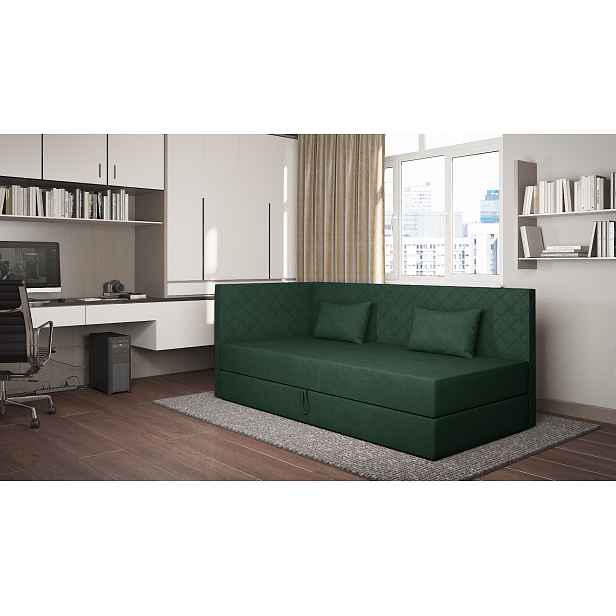 Válenda s úložným prostorem 90x200 ALAMO 4 - zelená