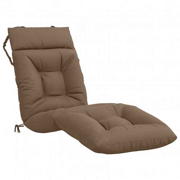 vidaXL Polštář na lehátko VIANEN 100% polyester Taupe 200 x 60 x 8 cm