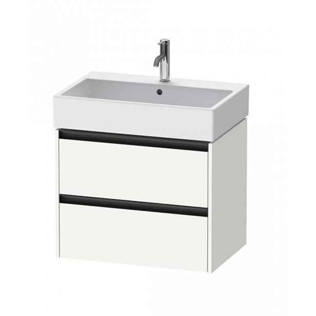 Duravit Ketho.2 - Umyvadlová skříňka 55x68x46 cm, 2 zásuvky, matná bílá K25276018180000