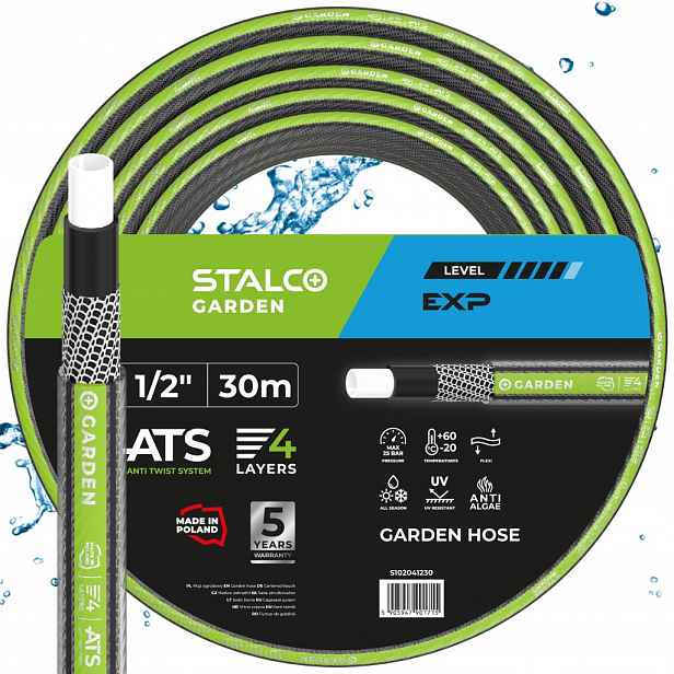 Hadice Ats 1/2 30 M Exp Stalco Garden Silná, Odolná Vůči Uv Záření, 4 Vrstvy