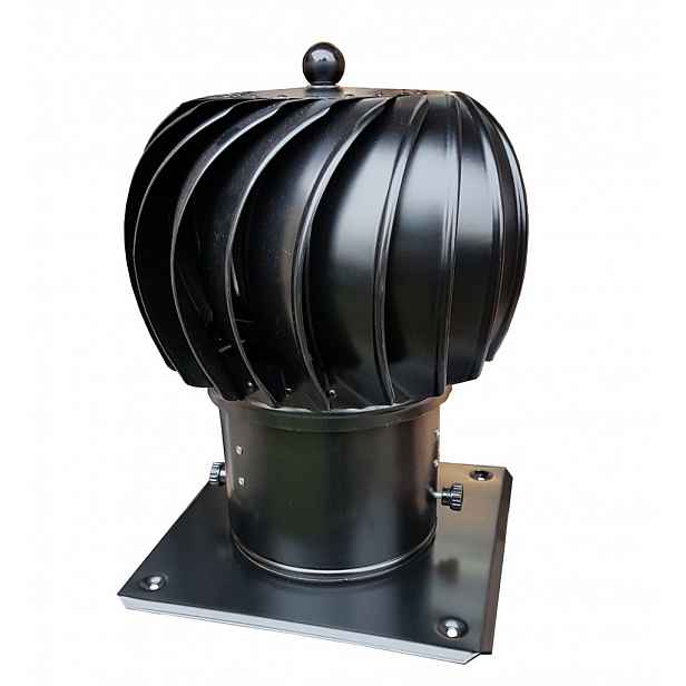 Otočná Komínová Nasada Koule 150 mm Kyselina Černá