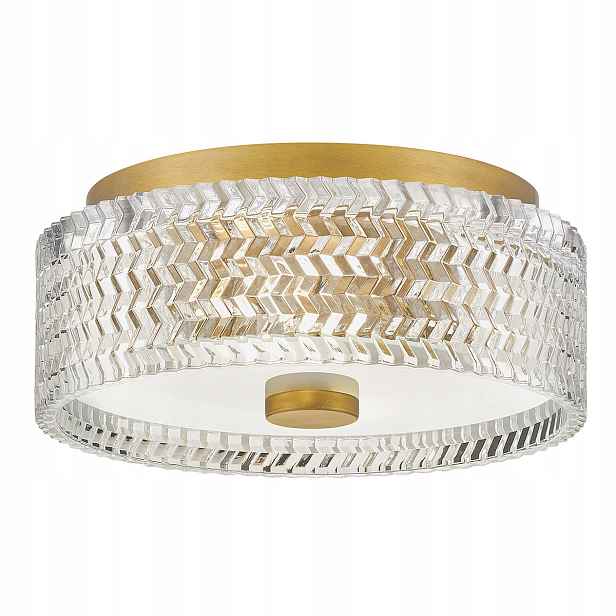 Stropní Svítidlo stropní skleněný křišťálový kulatý 30 cm glamour mosazný Hinkley