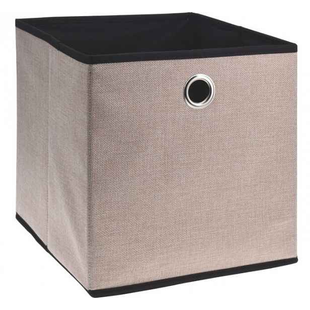 Úložný box 30x30x30 cm, béžový/hnědý