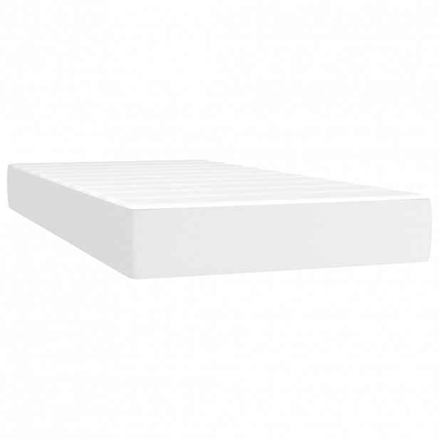 vidaXL Taštičková matrace střední tvrdost bílá 120x190x20 cm umělá kůže