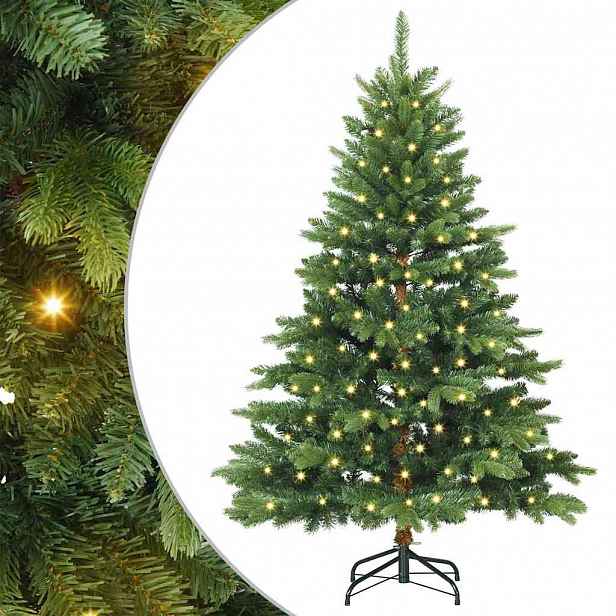 vidaXL Umělý vánoční stromeček s stojanem Zelená 120 cm PE a PVC
