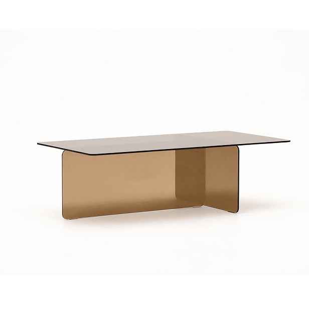 Hnědý skleněný konferenční stolek 60x120 cm Zaren – Kave Home