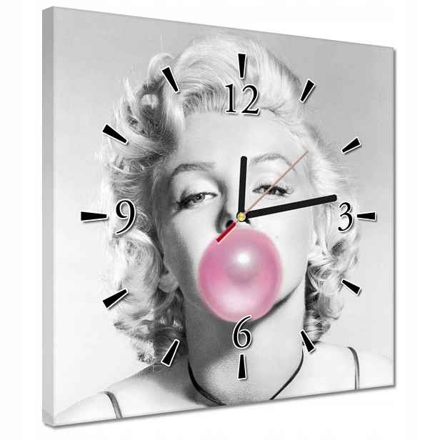 Hodiny 30x30 Marilyn Monroe s gumou