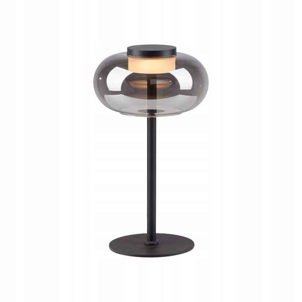 Stolní lampa Schöner Wohnen-kollektion Sia s kouřovým sklem