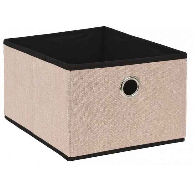 Úložný box 25x18x32 cm, béžový/hnědý