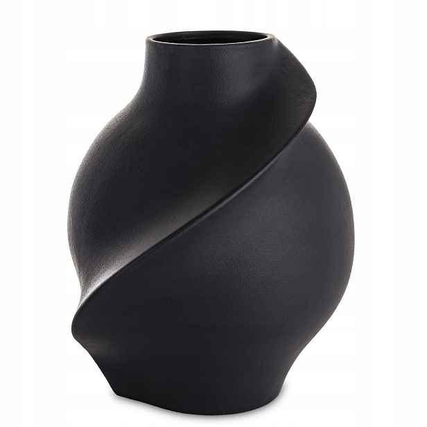 Elegantní černá porcelánová váza, moderní interiérová dekorace 25 cm