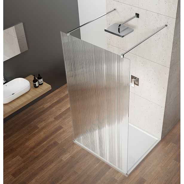Gelco VARIO CHROME jednodílná sprchová zástěna do prostoru, sklo nordic, 700 mm
