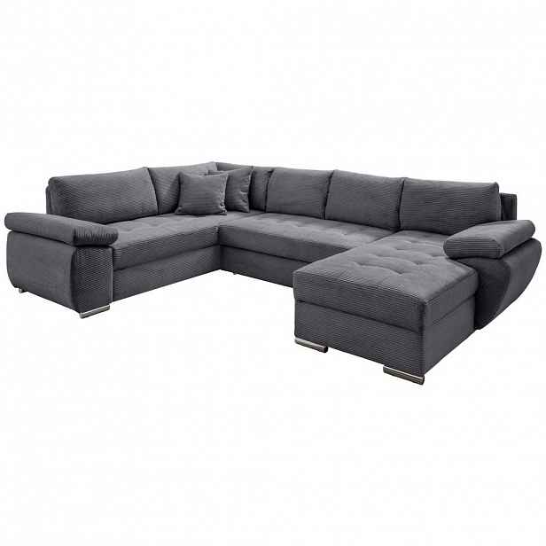 P & B SEDACÍ SOUPRAVA, textil, šedá